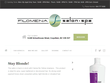 Tablet Screenshot of filomenasalonspa.com